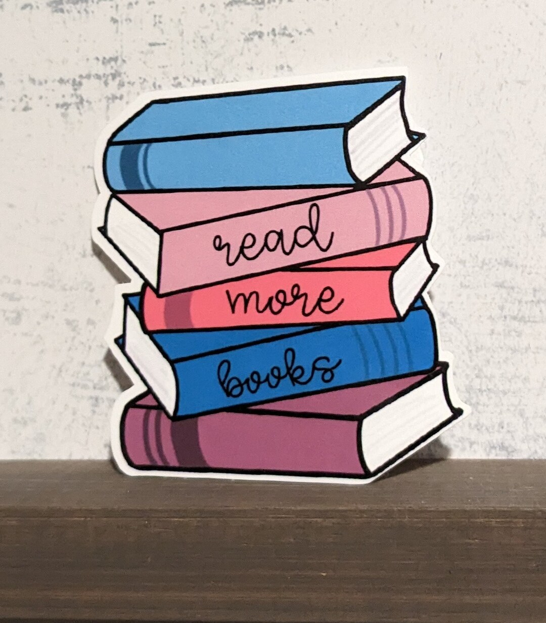 Read Beyond Sticker Read More Books Waterproof Vinyl Sticker | Reading Sticker | Water ...
