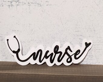 Nurse Stethoscope Waterproof Vinyl Sticker | Nursing Sticker | Water Bottle or Laptop Decor!