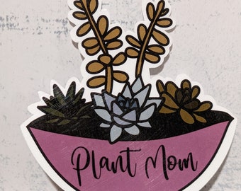 Plant Mom Vinyl Sticker | Plant Lover Sticker | Water Bottle or Laptop Decor!