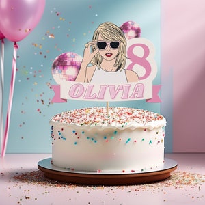 It's me Hi Eras Cake Topper Birthday Party Taylor Photo Eras Party Decorations Editable In my Birthday Era Invite Swiftie Eras Tour Taylor