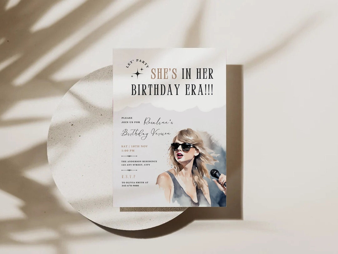 Taylor Swift Invitation Editable Digital Template Event Eras Tour Taylor Swift Invitation Editable Digital Template Event Eras Tour