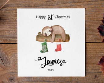 Personalised Christmas Card, Baby's First Christmas, First Christmas, Baby Christmas Card, Irish Christmas Card