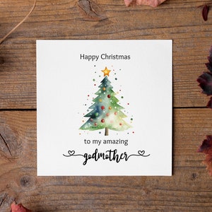 Personalised Christmas Card, Godparent Christmas Card, Godmother Christmas Card, Godfather Christmas Card Irish Christmas Card