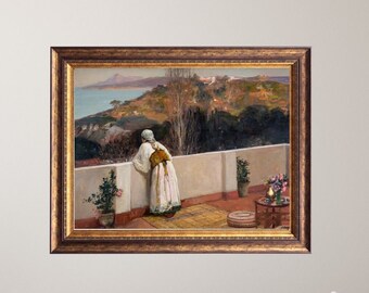 Morocco Art, North African Art Print, Moroccan Tangier Painting