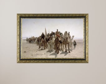 Middle Eastern Art, Pilgrims Going to Mecca Painting