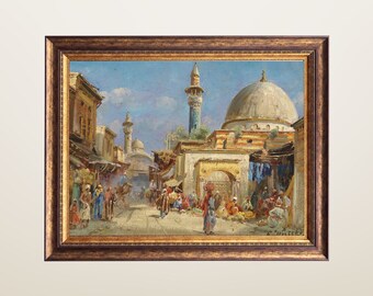 Syria Art Print, Middle Eastern Painting, Damascus Art Print