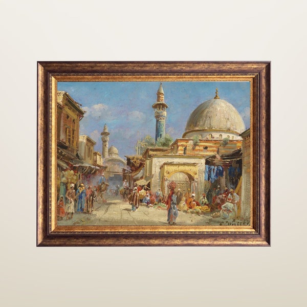 Syria Art Print, Middle Eastern Painting, Damascus Art Print