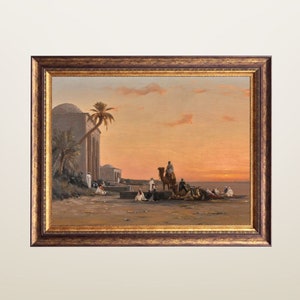 Egypt Art, Middle Eastern Painting, Vintage Arab Art