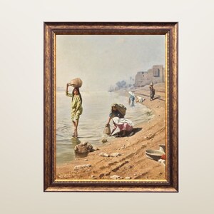 Ägypten Kunst, Ägyptische Malerei, Wasserträger auf dem Nil