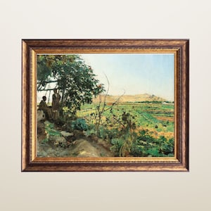 Tunisia Art, Tunis Landscape Painting Print