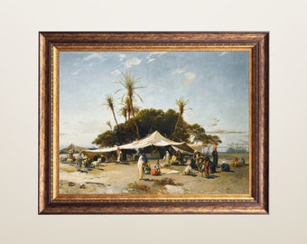 Arab Art, Middle Eastern Art, A Camp in the Desert