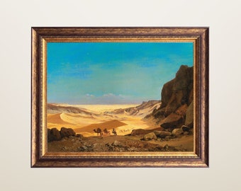 Libya Art, The Libyan Desert, Painting, North African Libyan Print
