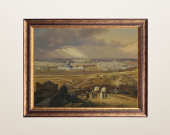 Palestine Art, Middle Eastern Arab Wall Art, Jerusalem Aqsa Painting