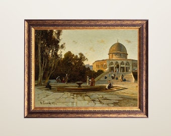 Palestine Art, Dome of the Rock, Jerusalem Painting, Art Print