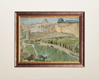 Palestine Art, Jerusalem Painting, Middle Eastern Wall Art Print