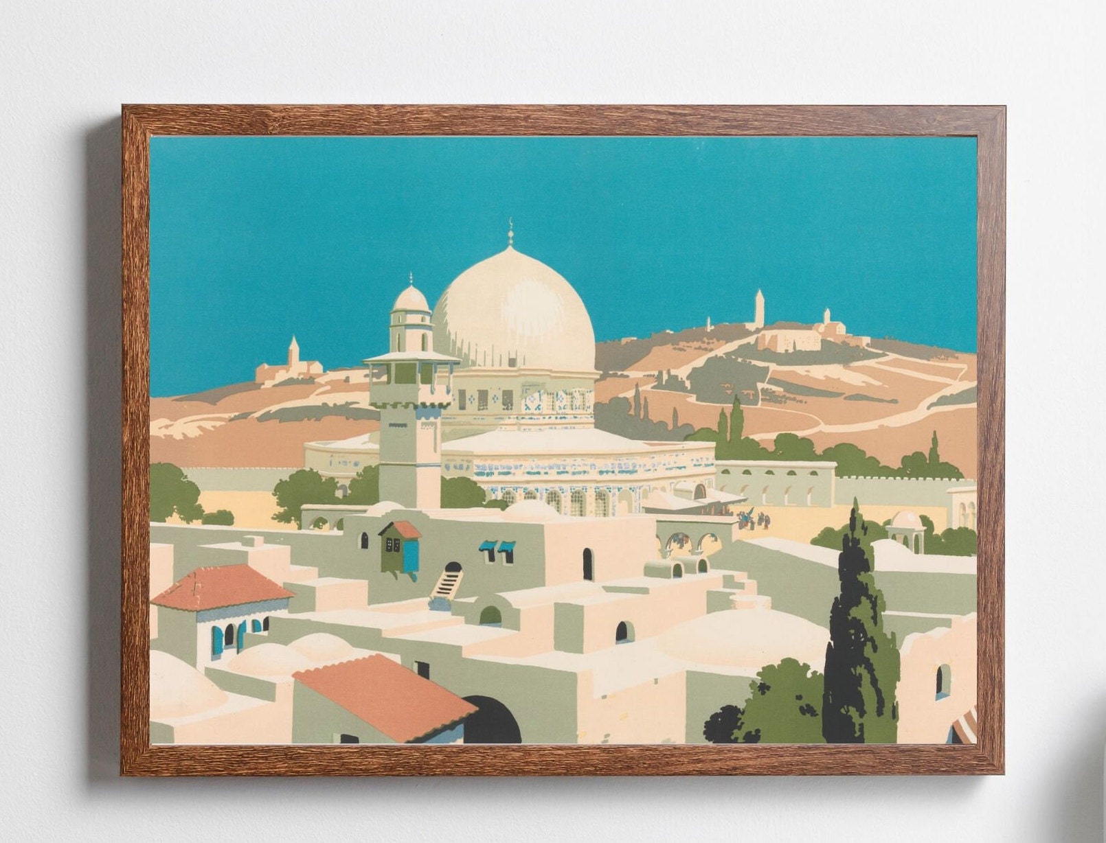Palestine Art Jerusalem Wall Art Arab Middle Eastern Art Etsy