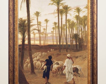 Arab Art, Middle Eastern Painting, Palm Grove