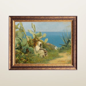 Morocco Art, North African Art Print, Moroccan Tangier Painting