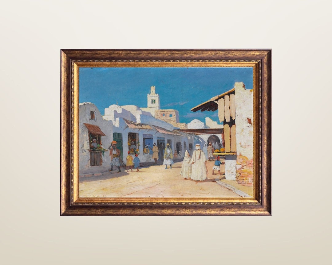 Tunisia Art North African Painting Vintage Arab Art Etsy