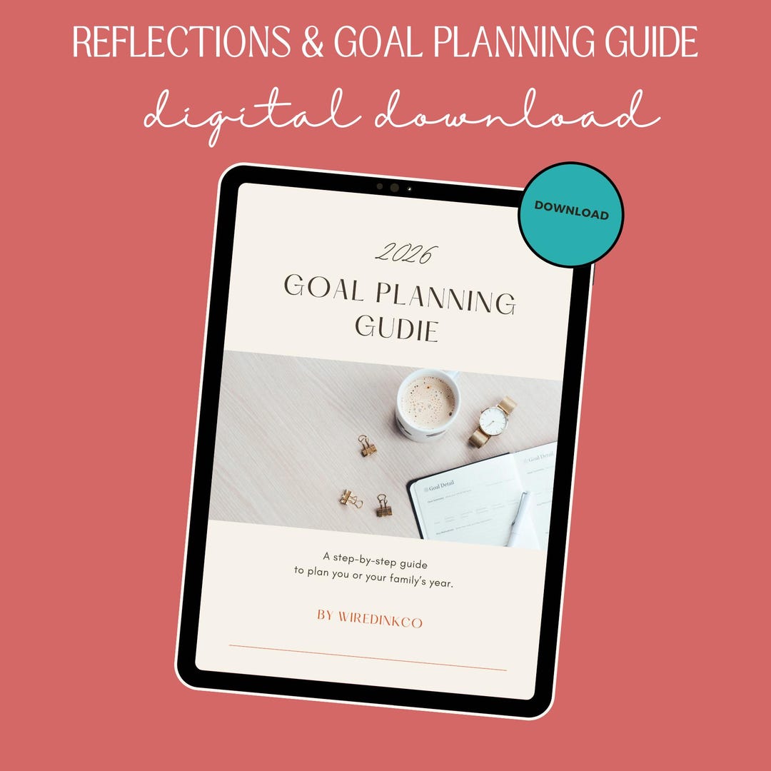 2025 Goal Planner and Yearly Reflection Guide | Printable PDF Planner ...