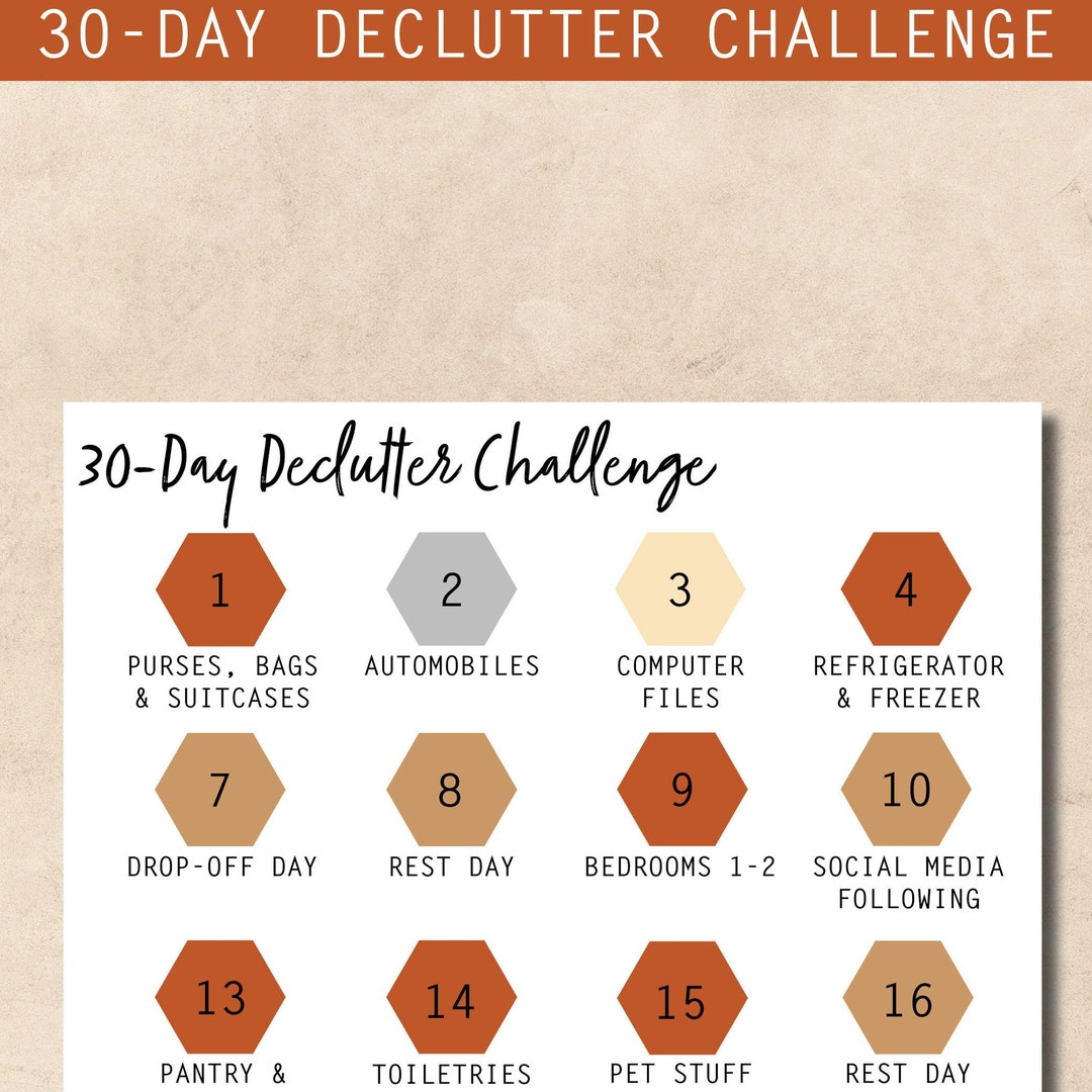 30-day Declutter Challenge Printable | Home Organization Planner ...