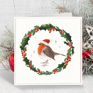 Carte de Noël Robin