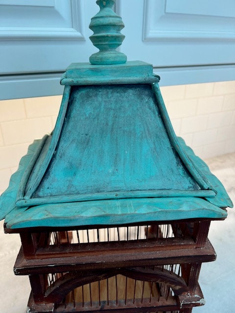 Vintage Bird Cage With Metal Roof - Etsy