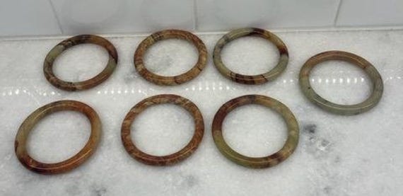 Jadeite Bangle Bracelets ( 7 PIECES) - image 6