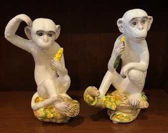 Vintage Toy Monkey Ornament With Cymbals and Wind-up Screw
