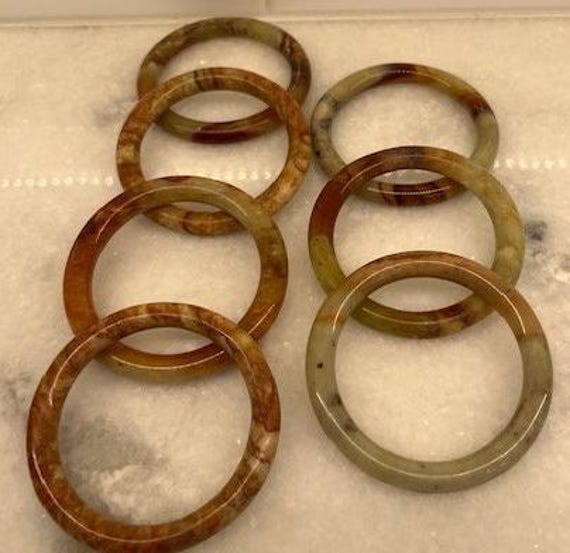 Jadeite Bangle Bracelets ( 7 PIECES) - image 2