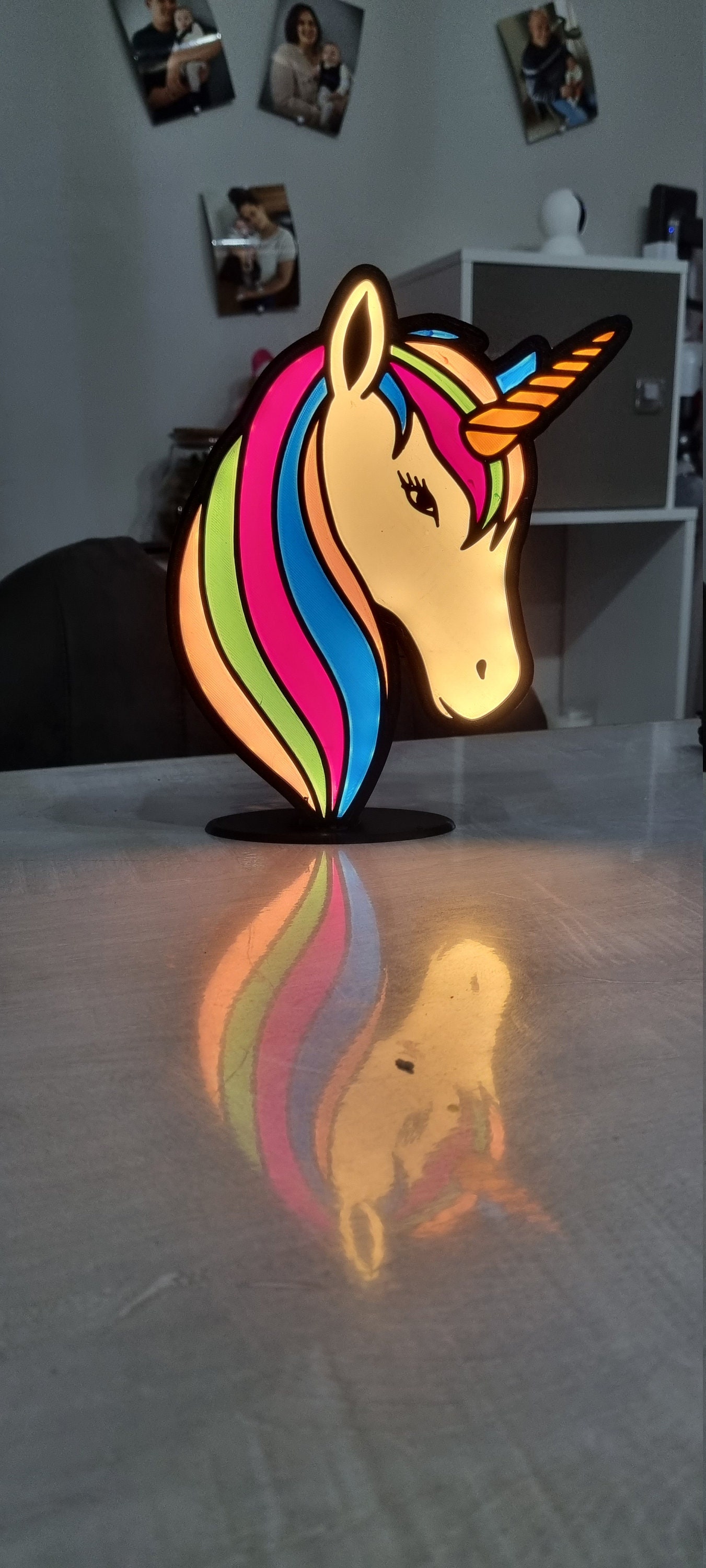 Lampe 3D Licorne