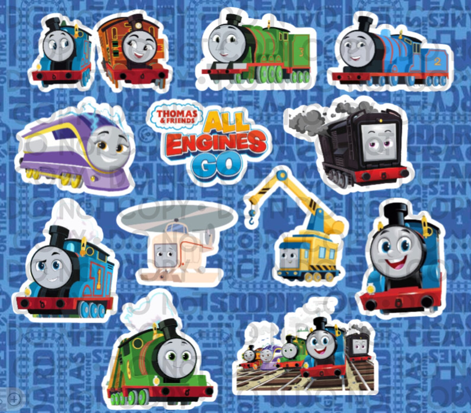 Train Stickers Etsy