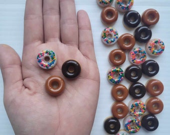 MINI RESIN DONUT - Donut - Play Food - Pretend Play - Small World Accessory - Bakery - Donut Shop - Resin Play Food - Mini Food
