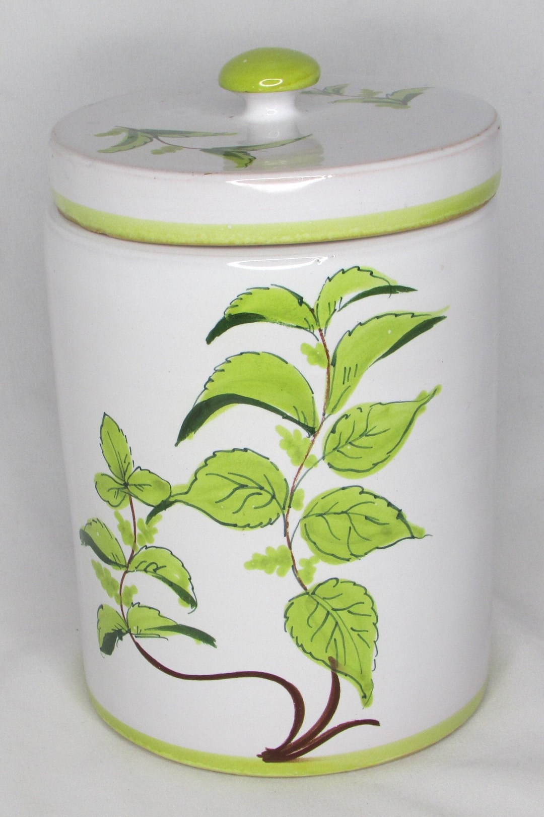 Vintage Canister With Italy 57/2 Marking Etsy