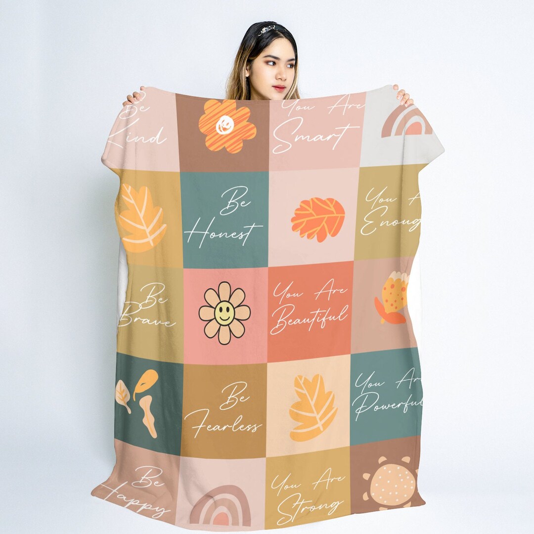 Personalized Motivational Phrases Throw Blanket 60x80 and Etsy