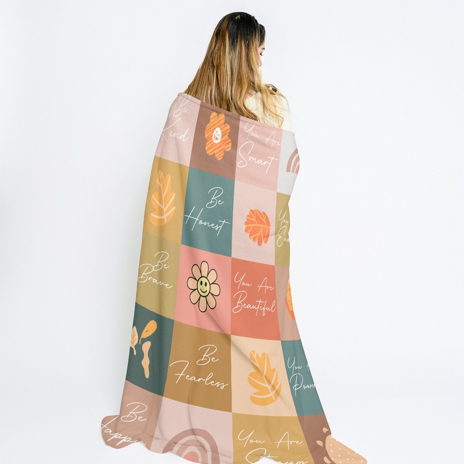 Personalized Motivational Phrases Throw Blanket 60x80 and 50x60 Baby