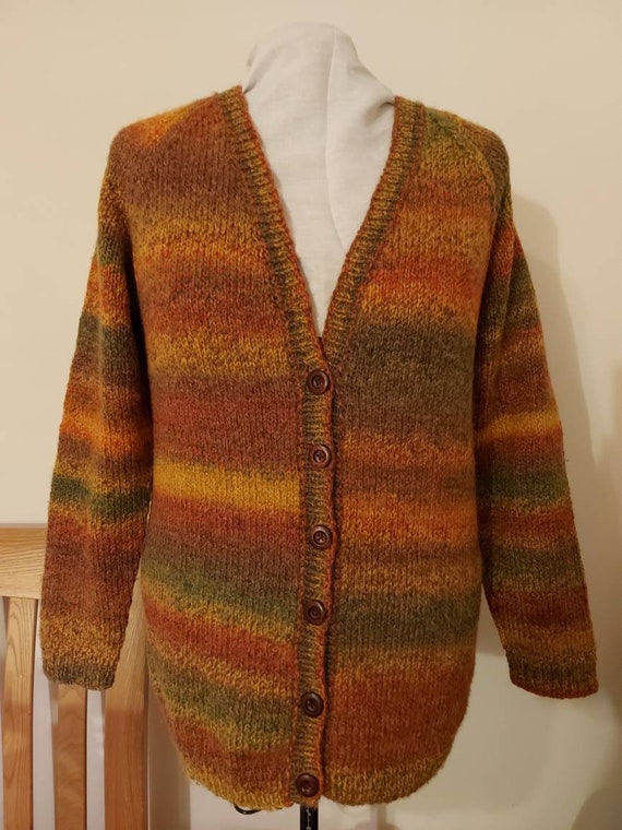 Hand Knitted Ladies Cardigan. Etsy