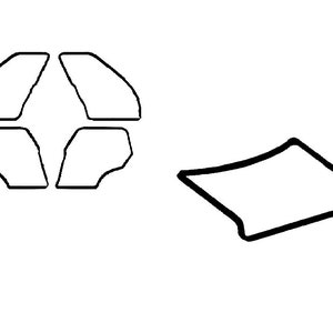 BMW E36 1991-1998 Door and Trunk rubber seals 5 Pieces set NEW
