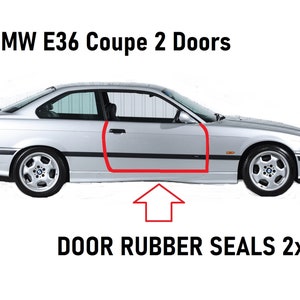 Juntas de goma para puertas BMW E36 Coupe 1991-1998 Juego de 2 piezas NUEVO