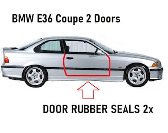 BMW E36 Coupé 1991-1998 Guarnizioni in gomma per porte Set da 2 pezzi NUOVO