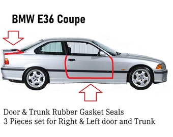 BMW E36 Coupe 1991-1998 Juego de juntas de goma para puerta y maletero, 3 piezas NUEVO