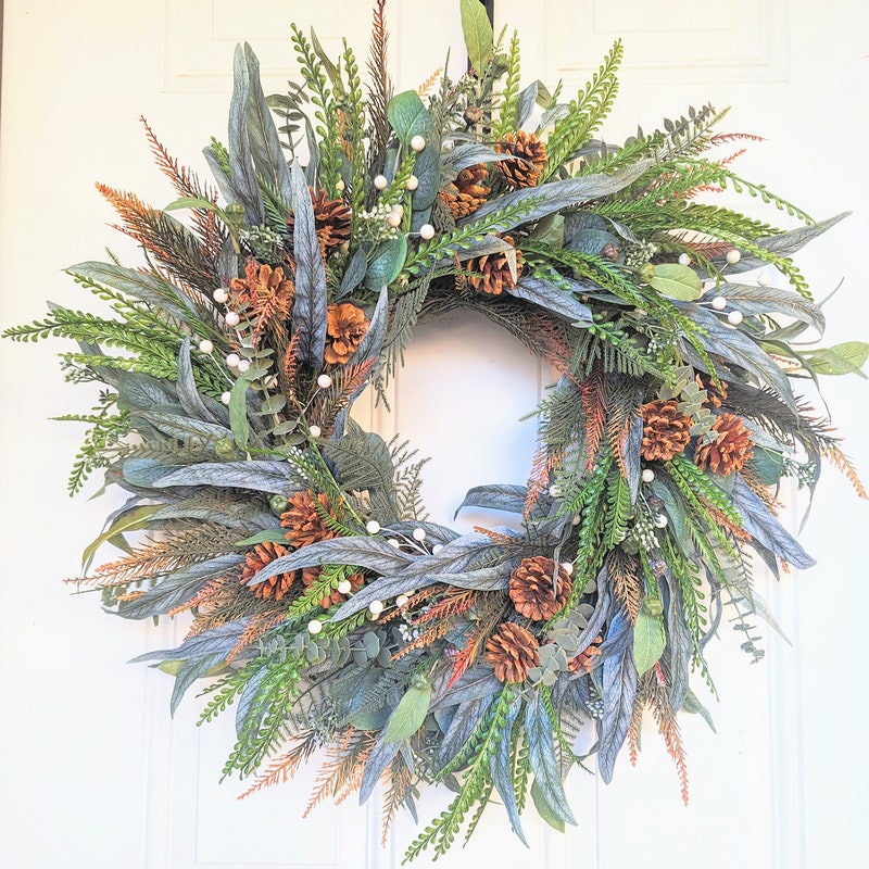Winter Wreaths for Front Door Not Christmas - Etsy