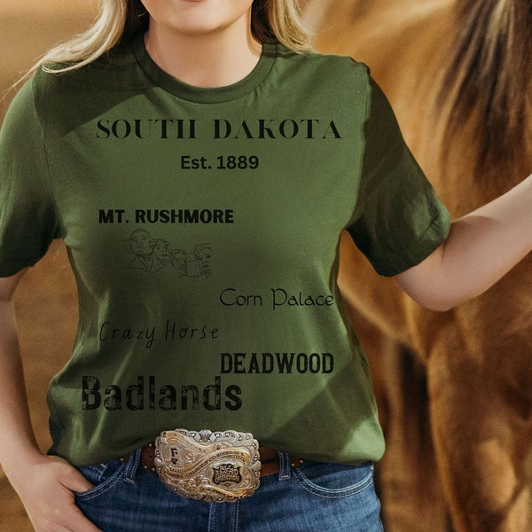 South Dakota shirt, Mt. Rushmore tee, Deadwood shirt, Corn Palace t-shirt, Crazy Horse shirt, Badlands, SD vacation shirt, 605, fun vacation