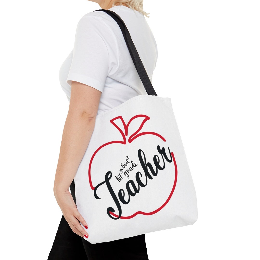 Best 1st Grade Teacher Bag, Teacher Appreciation Gift, Teacher Carry