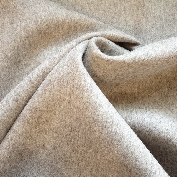 Best Quality 80 Wool Rich And 20 Polyester Blend- Light Mink- 150cm/59" Wide- 18.99mt- Ideal For Coats, Skirts, Jackets, Cushions etc..