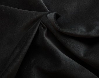 100% Cotton Velvet- 225gsm- Black- Best Quality- 112cm/45" Wide 11.49mt-Lovely And Soft- Clothing, Cushions, Curtains etc..