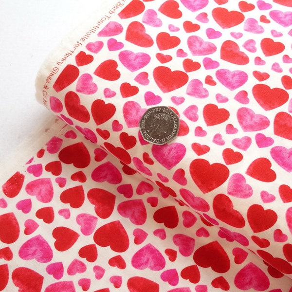 Henry Glass Fabric- Heart And Soul Hearts- 100% Cotton- 112cm/44" Wide- 15.99mt