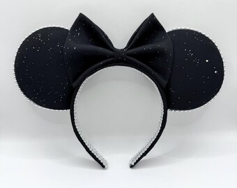 Black Sparkle Minnie Mouse ears !