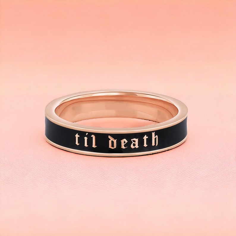 goth wedding ring - til death