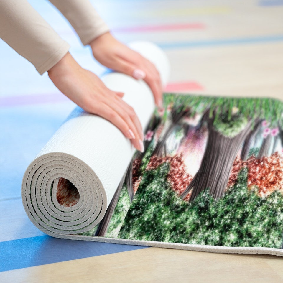 Vibrant Forest Foam Yoga Mat | Meditation Mat